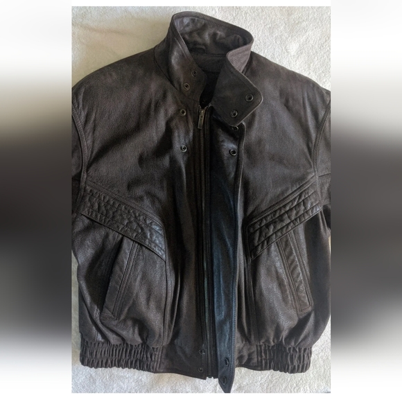 Wilsons Adventure Bound Leather-Pilot Bomber Jacket Mens Large Brown Thinsulate. - Picture 3 of 12